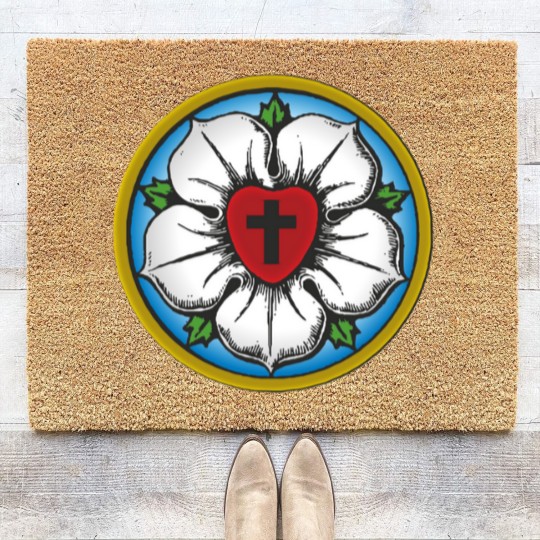 Discover Lutheran Rose Coir Doormats