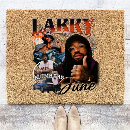 Discover Larry June Unisex Coir Doormats larry june,larry june Coir Doormats,good job larry,orange Coir Doormats