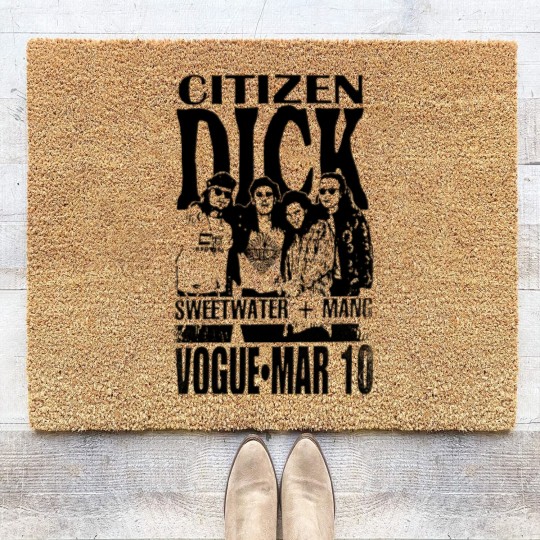 Discover Faded Citizen D i c k Concert Flyer Coir Doormats