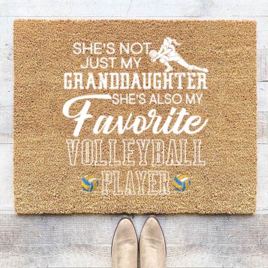 Discover Shes Not Just My Granddaughter Favorite Volleyball Coir Doormats