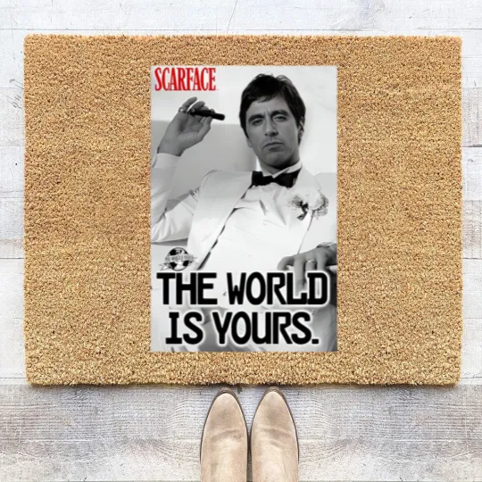 Discover Scarface The World Is Yours Coir Doormats, Al Pacino Coir Doormats