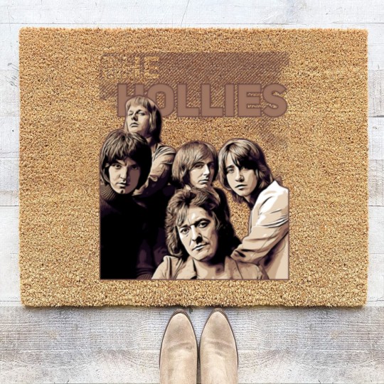 Discover The Hollies  Band Brown Vintage Coir Doormats