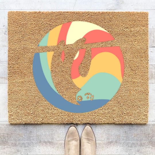 Discover Sloth Vintage Circle Coir Doormats