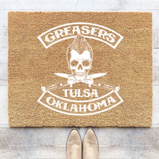 Discover Tulsa - Greasers Tulsa Oklahoma Coir Doormats for fans Coir Doormats