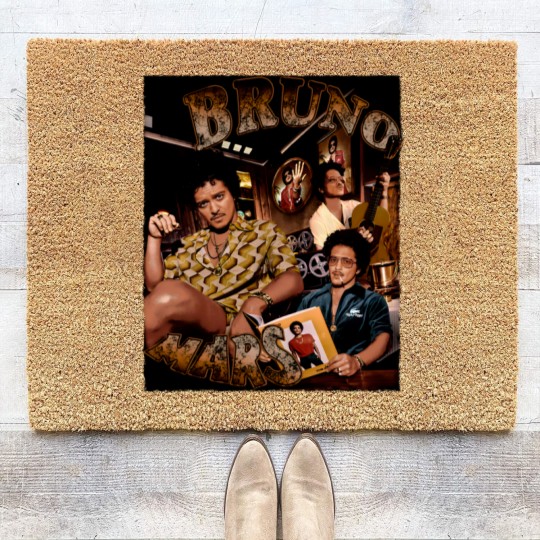 Discover Vintage Bruno Mars 90s Coir Doormats, Bruno Mars Bootleg Coir Doormats