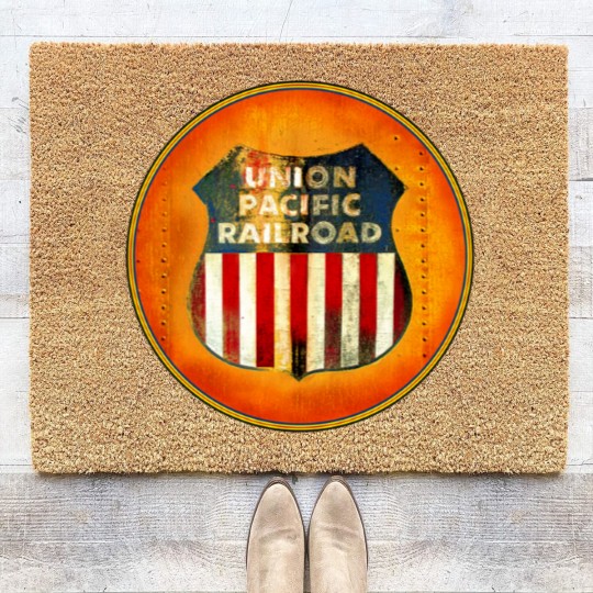 Discover Union Pacific Railroad - Badge - Railroad - Coir Doormats