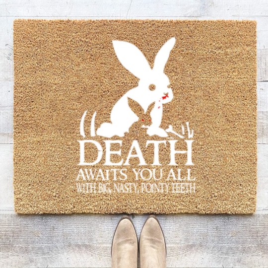 Discover Tim the Enchanter - Death awaits you all Coir Doormats