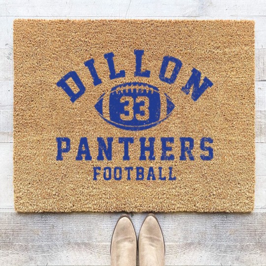 Discover Dillon Panthers Football - 33 Tim Riggins - vintage logo Coir Doormats