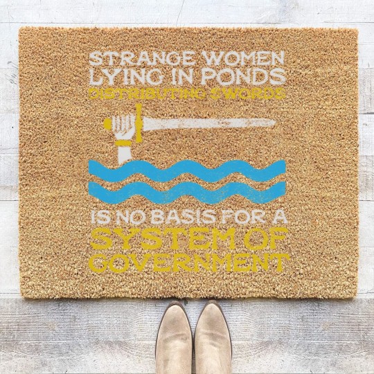 Discover Monty Python System Of Government - Distressed Look Coir Doormats