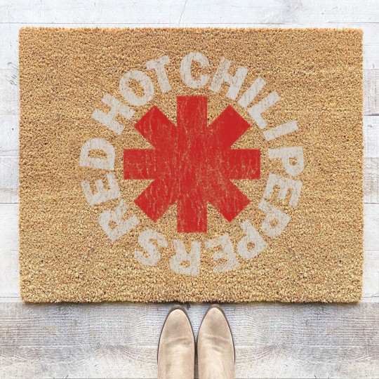 Discover Red Hot Chili Peppers Distressed Logo Rock Coir Doormats Coir Doormats