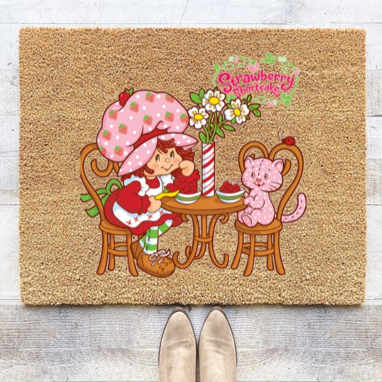 Discover Strawberry Shortcake strawberry shortcake and cat Coir Doormats