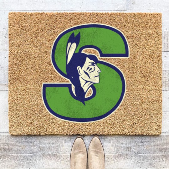 Discover Springfield Indians Retro Defunct Ice Hockey (1) Coir Doormats