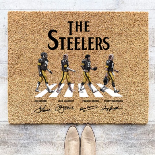 Discover The Stee lers Walking Abbey Road Signatures Coir Doormats
