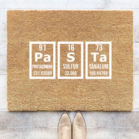 Discover Pasta periodic system Coir Doormats