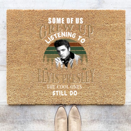 Discover Vintage Elvis Presley Singer Legend Men Coir Doormats Black Unisex All Sizes
