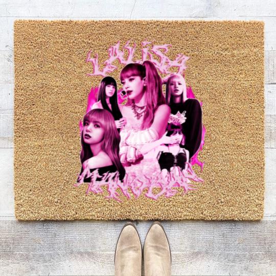 Discover Lalisa Heavy Lisa Blackpink Vintage Coir Doormats, Blackpink Lalisa Manoban Merch