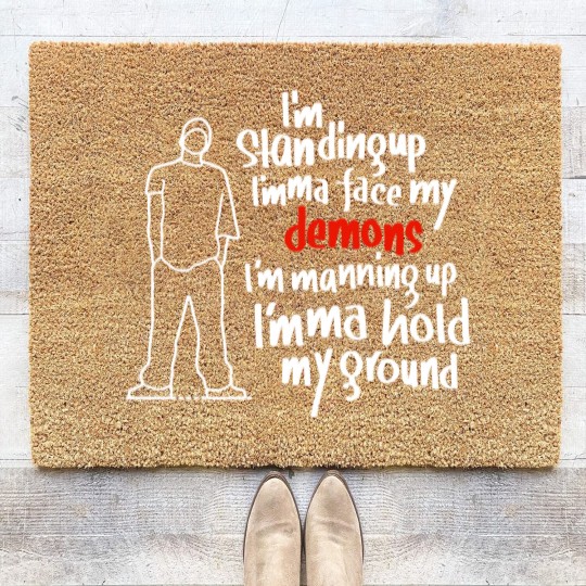 Discover I’m not afraid  - Eminem Lyrics Premium Coir Doormats
