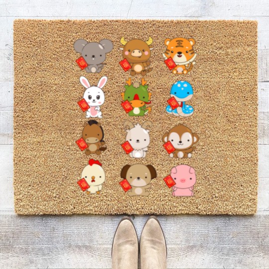 Discover New Year Chinese 2023 Zodiac Animal Lunar New Year Coir Doormats