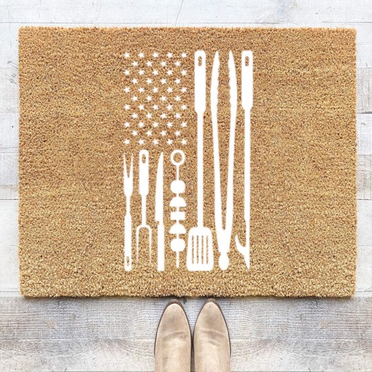 Discover Funny American Flag Grilling Tools BBQ Grill Barbe Coir Doormats