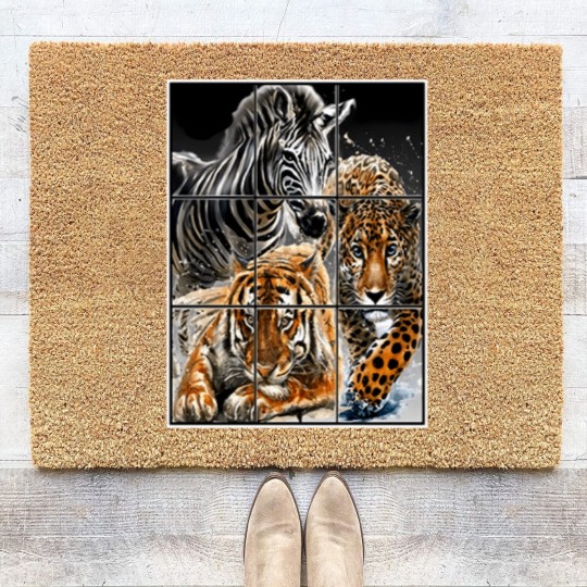 Discover Wild Sneaker Coir Doormats Matches Jordan3 Animal Instinct Flutes Coir Doormats