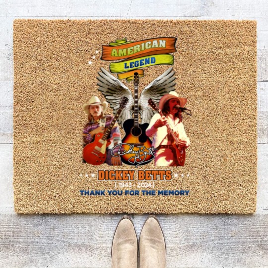 Discover American Legend Dickey Betts Coir Doormats, Dickey Betts 1943-2024 Coir Doormats