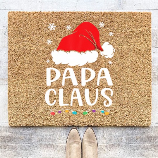 Discover Papa Claus Family Matching Papa Claus Pajama Coir Doormats