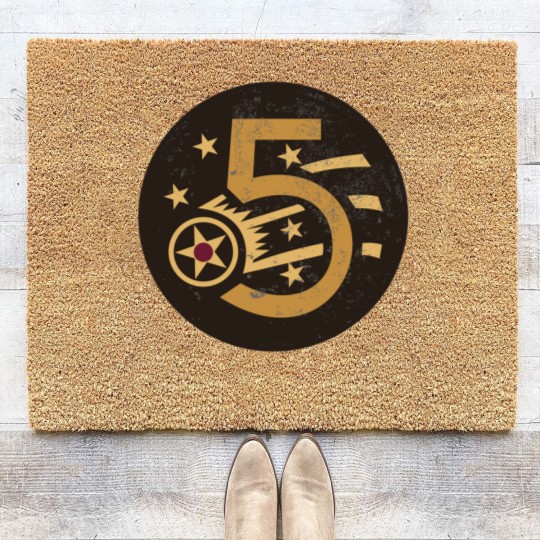 Discover WW2 5th Air For ce Patch distressed Coir Doormats