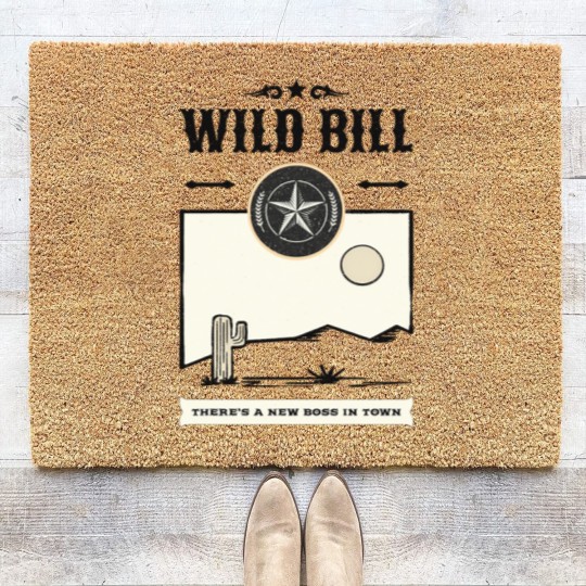 Discover Vintage Wild West Bill Poster Coir Doormats