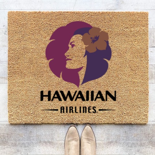 Discover Hawaiian Airlines Vintage Hawaii Camping Coir Doormats