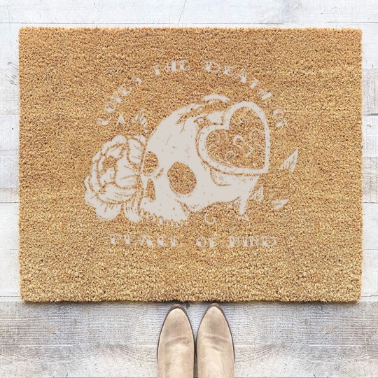 Discover Bad Omens Love's The Death Of Peace Of Mind Coir Doormats,