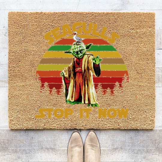 Discover Seagulls Stop It Now Retro Low Coir Doormats