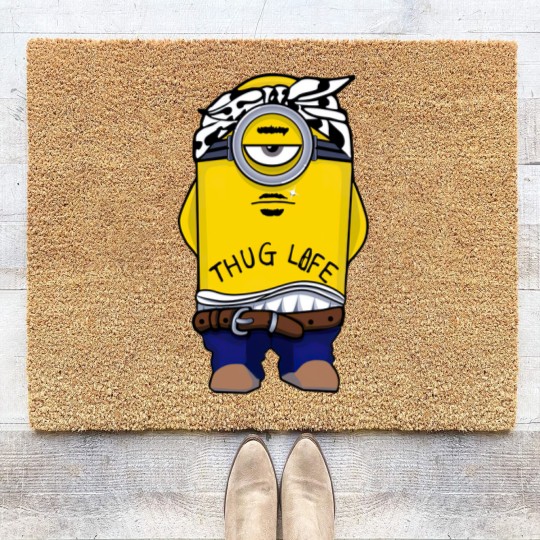 Discover Minion Thug Life - 90s Rap And The Minions - Coir Doormats