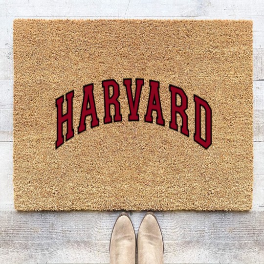 Discover Get Here Harvard University Coir Doormats - Arched Block - Officially Licensed Coir Doormats