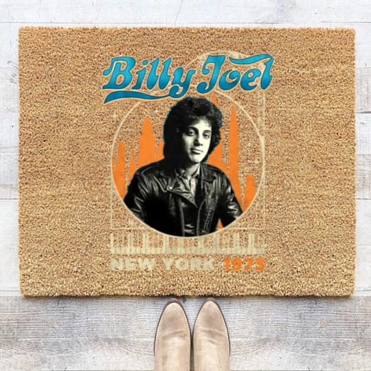 Discover Billy Joel New York 1973 Coir Doormats, Gift For Billy Joel Fans
