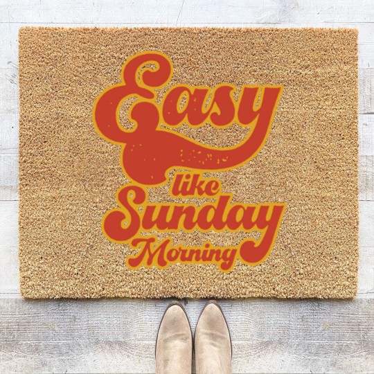Discover Easy Like Sunday Morning Unisex Coir Doormats, Inspired by Lionel Richie