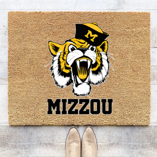 Discover Vintage 60's Truman the Missouri Tiger Mascot - Missouri - Coir Doormats