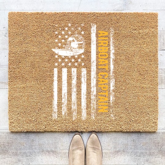 Discover Airboat American Flag, airboating Coir Doormats