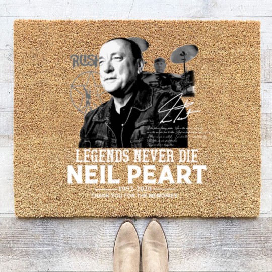 Discover Neil Peart Legends Never Die Coir Doormats