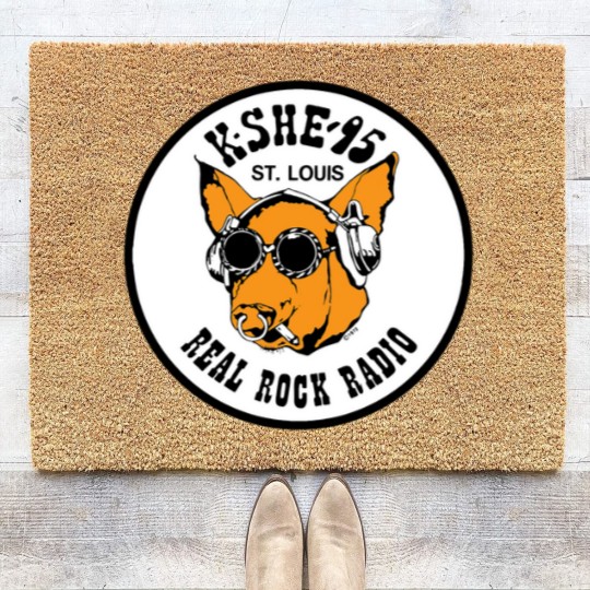 Discover KSHE 95 real rock radio station St. Louis area Baby Blankets Coir Doormats