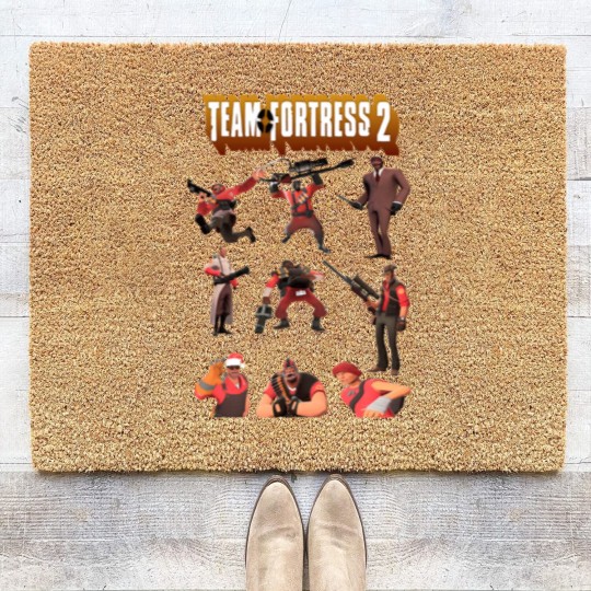 Discover Team fortress all characters classes with tf logo classic Coir Doormats Coir Doormats