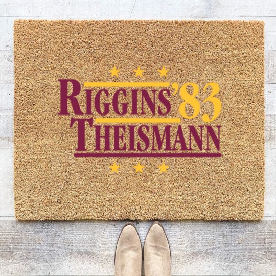Discover Riggins & Theismann '83 Coir Doormats, Football Legends For President Fan Coir Doormats