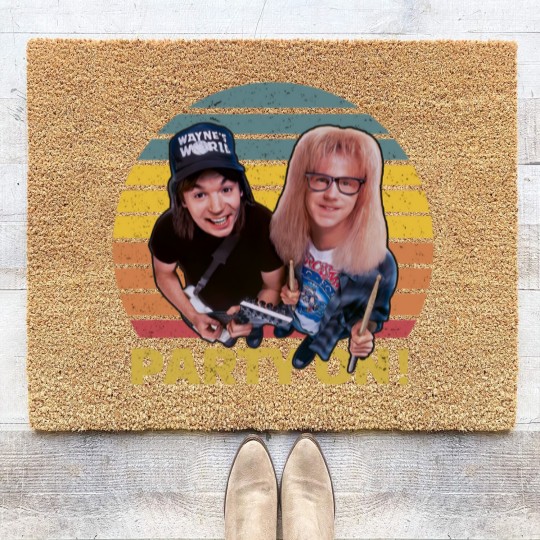 Discover Wayne's World Retro Vintage Coir Doormats, Party On Vintage Coir Doormats