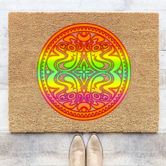 Discover gov t mule logo Coir Doormats