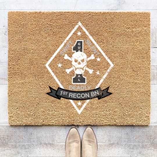Discover 1st Recon Battalion Coir Doormats