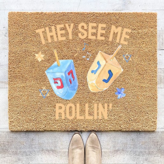 Discover They See Me Rollin, Hanukkah Coir Doormats