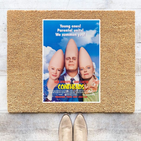 Discover Coneheads Movie Coir Doormats Cool Retro Movie Fan Coir Doormats