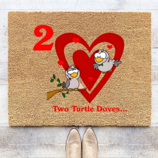 Discover Two Turtle Doves Coir Doormats
