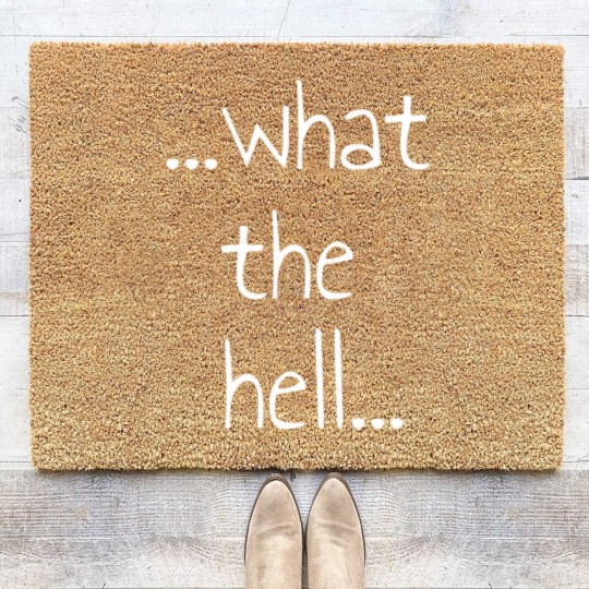 Discover What the hell, gift, saying, funny Coir Doormats