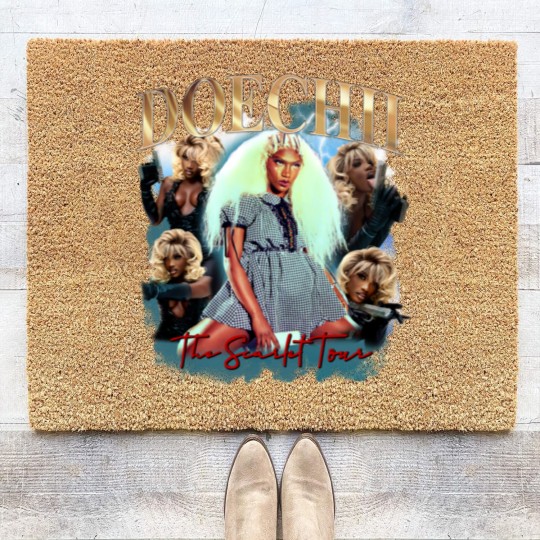 Discover Doechii Rap Coir Doormats, Doechii The Scarlet Tour 2023 Vintage Coir Doormats