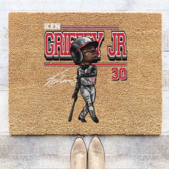 Discover Ken Griffey Jr. Cartoon - Ken Griffey Jr - Coir Doormats